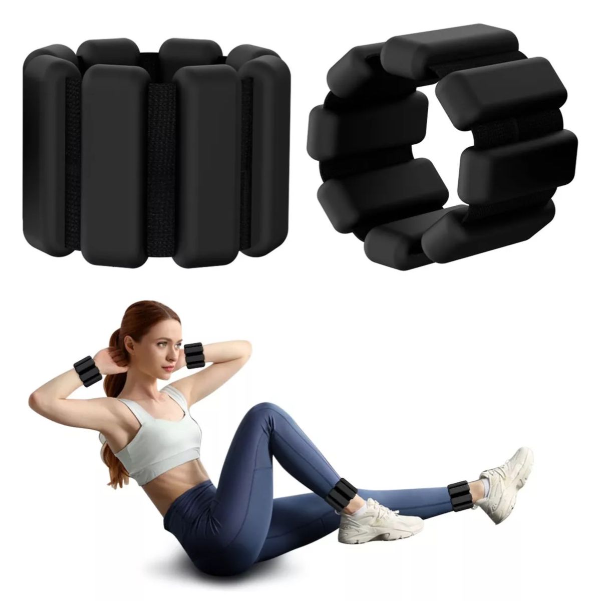 KINDA NICE - Kit 2 Mancuerna Pesas Para Tobillos Y Muñeca 0.9kg Ajustable