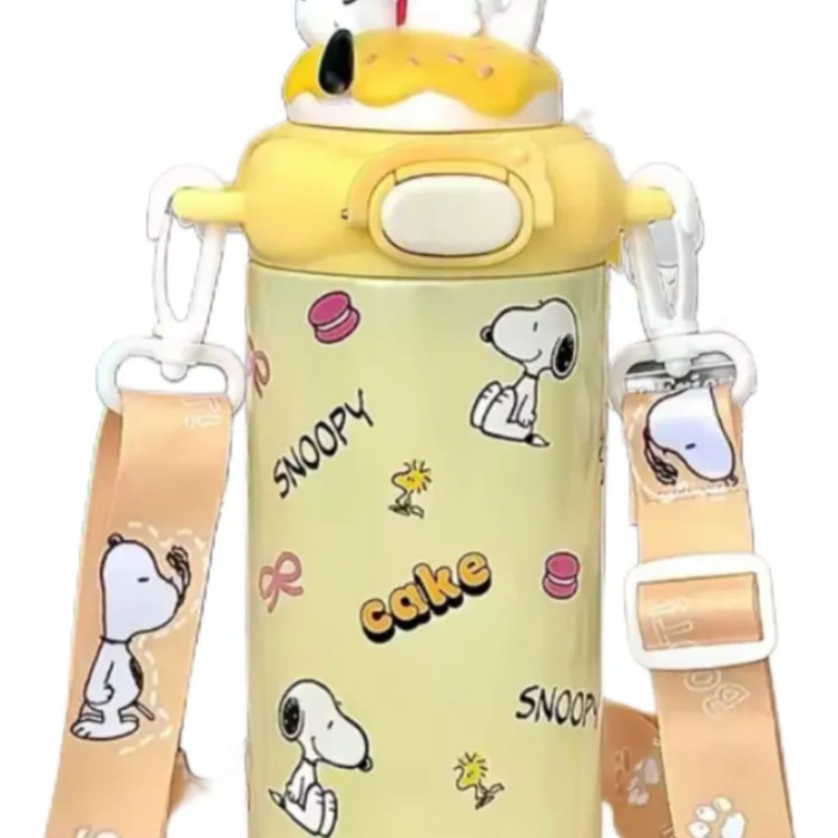 GENERICO - Termo Snoopy Para Agua Fria y Caliente Amarillo