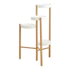 UMEXUS - Estante para Plantas 4 Niveles - Hierro Textura Madera