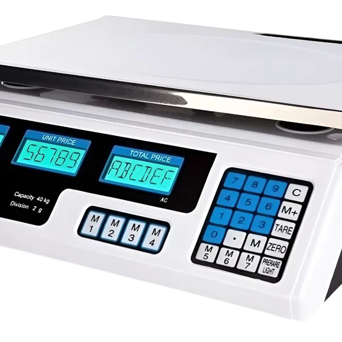 GENERICO - Balanza Pesa Digital 40 Kilos 8 Memorias Pesa Fruta Verdura