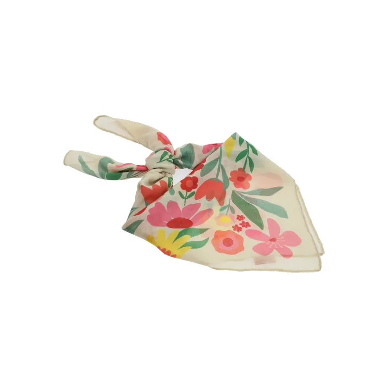 AZALEIA - Pañuelo Mujer Roses 90 BeigeCrudo AZALEIA