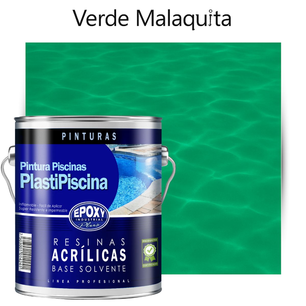 EPOXY - PINTURA PISCINA - PLASTIPISCINA - 4L TONO Verde Malaquita