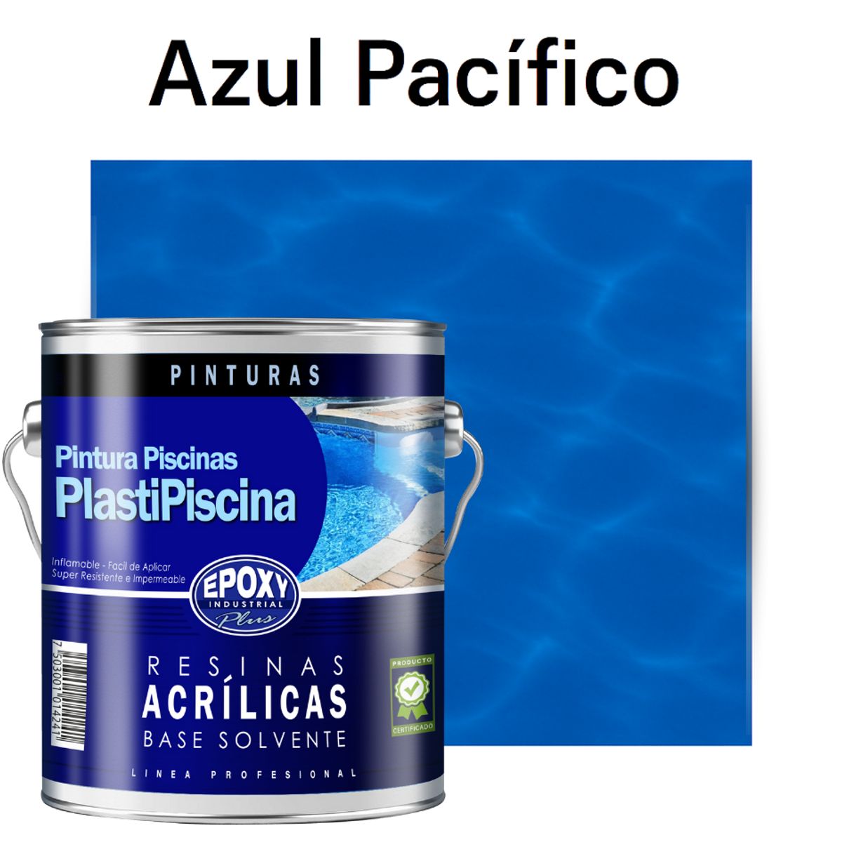 EPOXY - PINTURA PISCINA - PLASTIPISCINA - 4L TONO Azul Pacífico