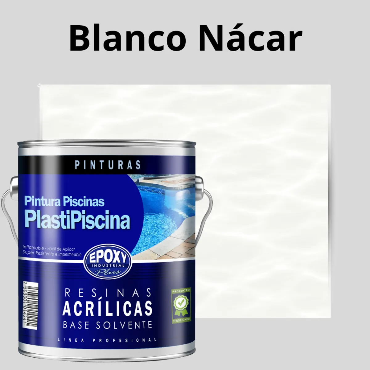 EPOXY - PINTURA PISCINA - PLASTIPISCINA - 4L TONO Blanco Nácar