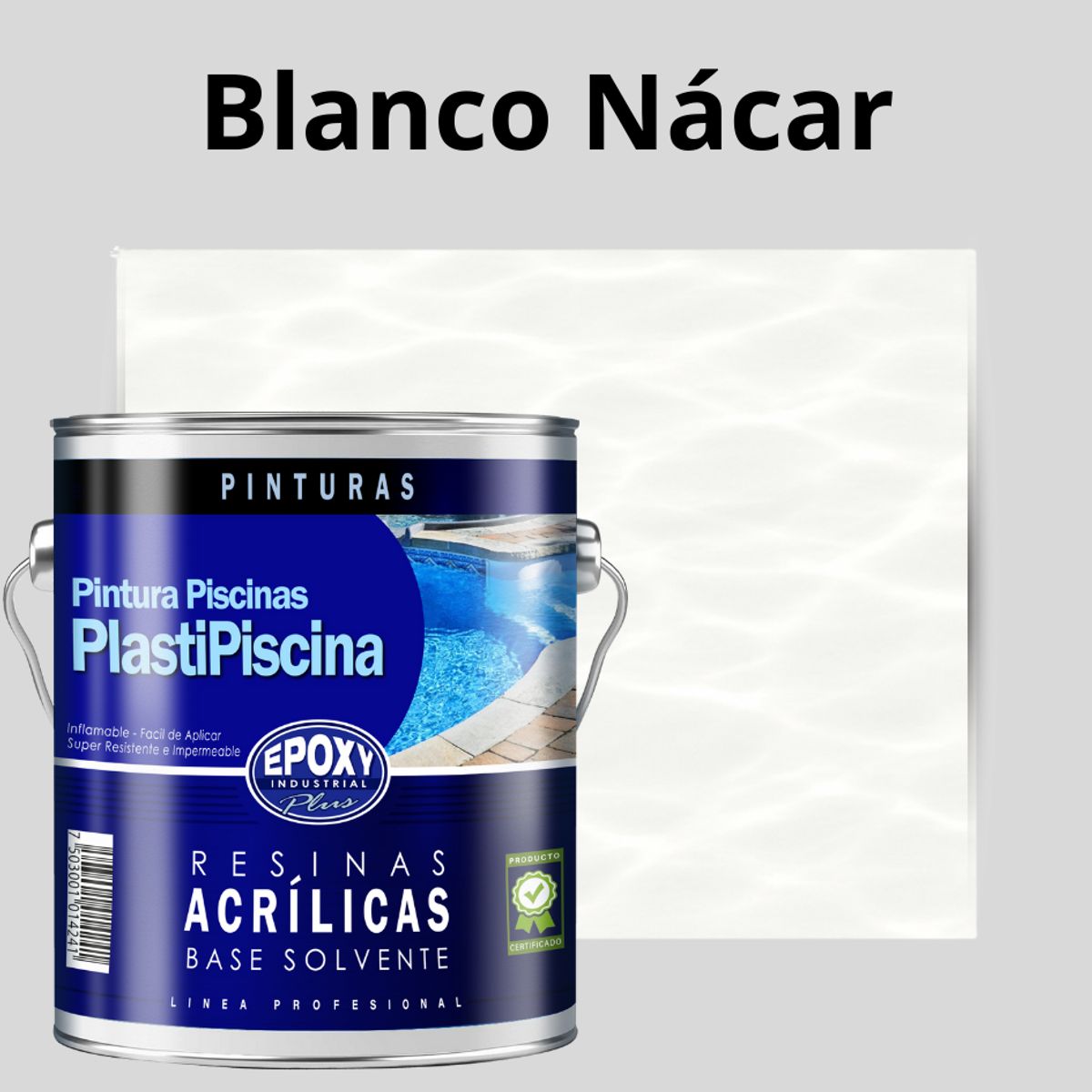 EPOXY - PINTURA PISCINA - PLASTIPISCINA - 4L TONO Blanco Nácar