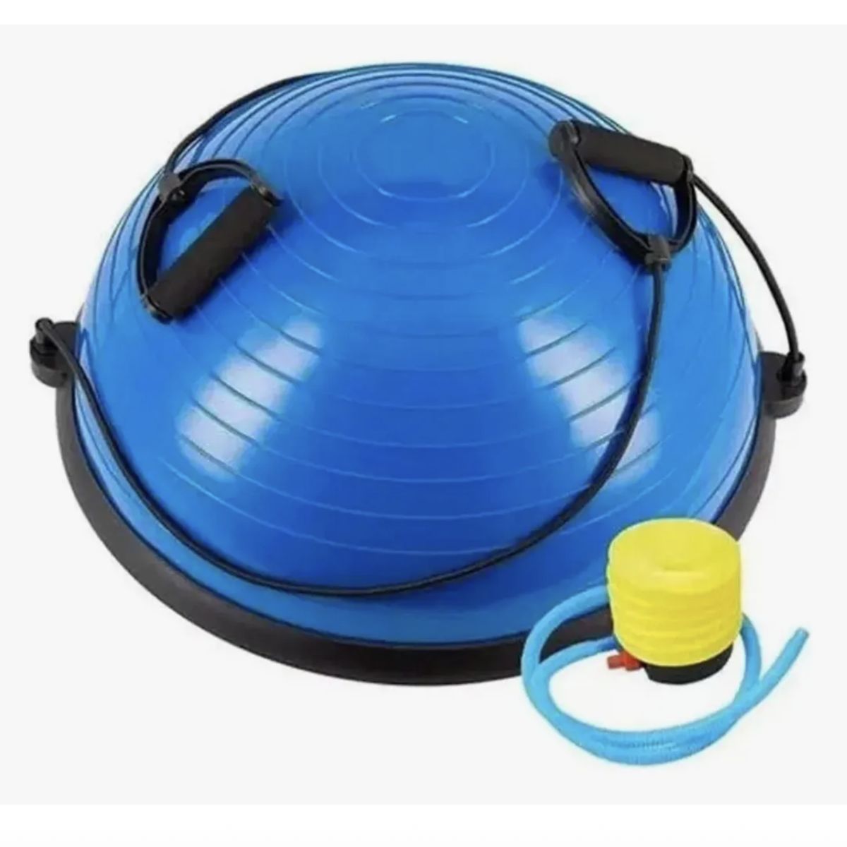 GENERICO - Pelota Bosu Medio Balon Con Manillas Yoga Pilates Azul