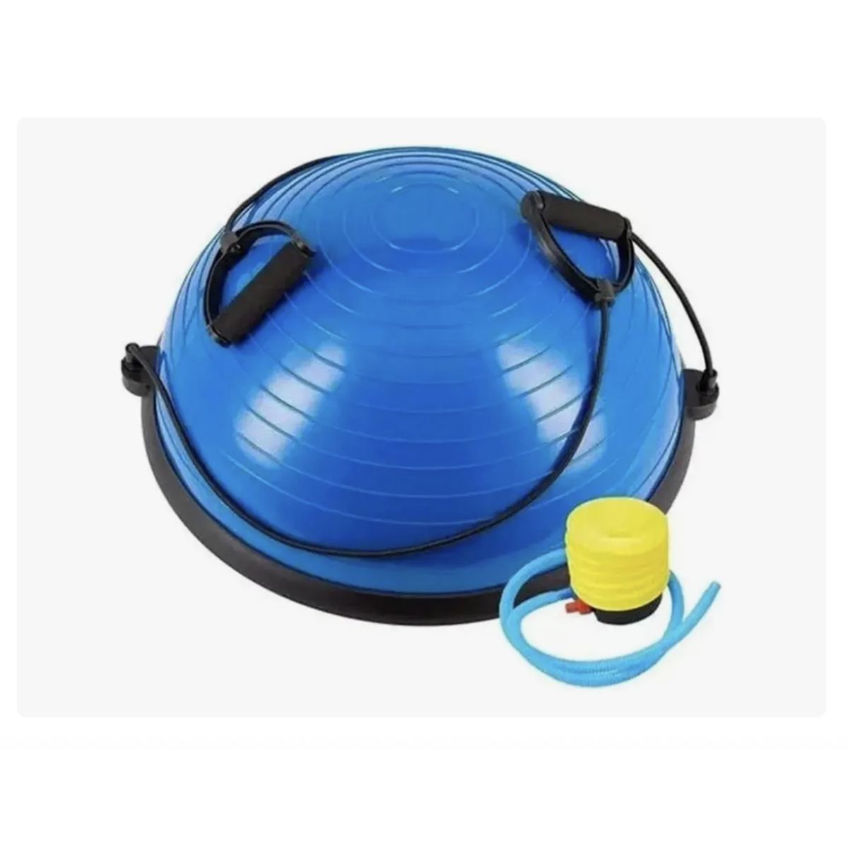 GENERICO - Pelota Bosu Medio Balon Con Manillas Yoga Pilates Azul