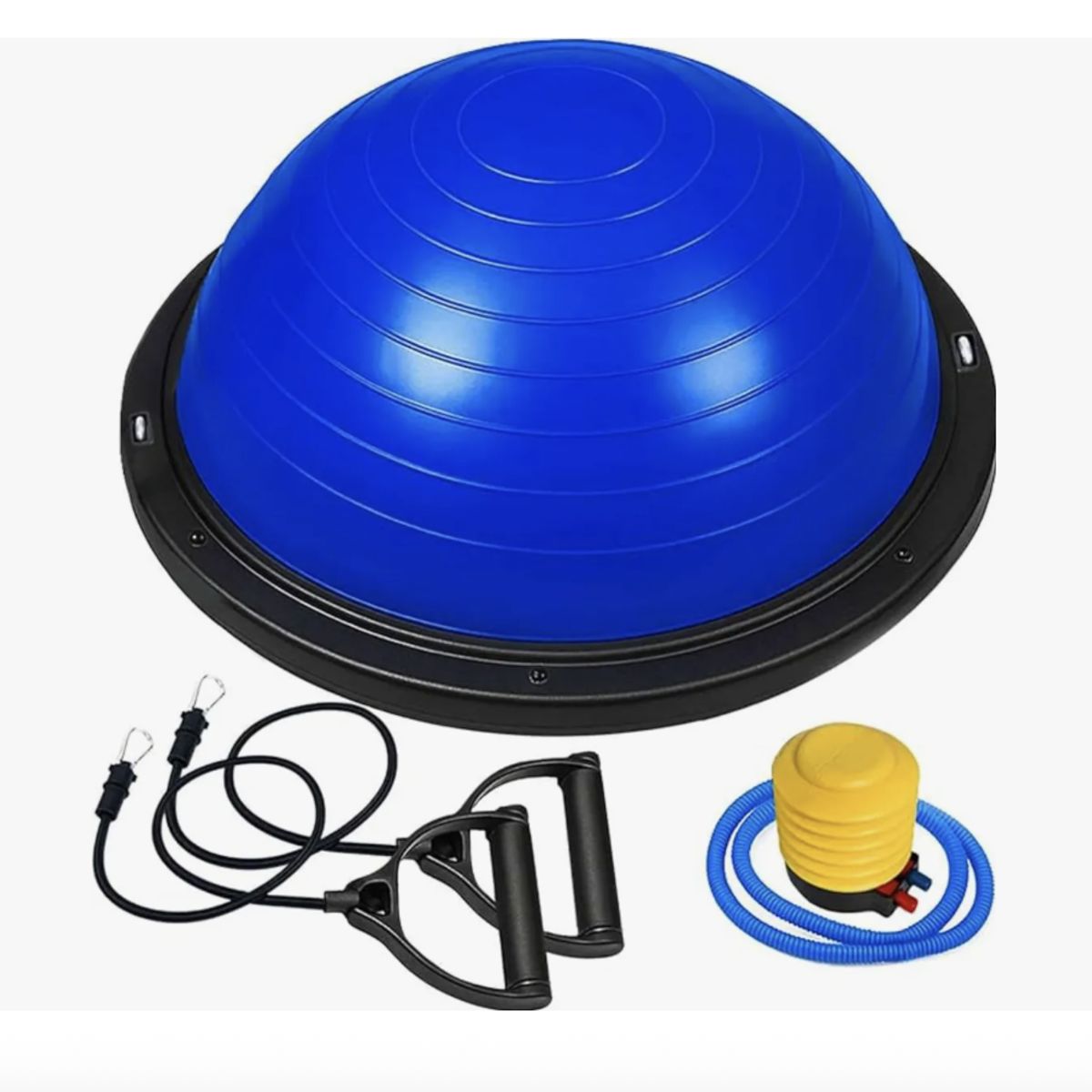 GENERICO - Pelota Bosu Medio Balon Con Manillas Yoga Pilates Azul