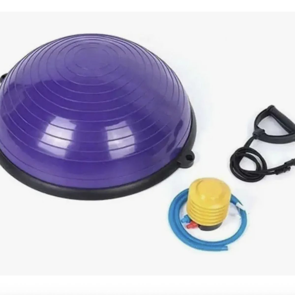GENERICO - Pelota Bosu Medio Balon Con Manillas Yoga Pilates Lila