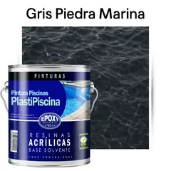EPOXY - PINTURA PISCINA - PLASTIPISCINA - 4L TONO Gris Piedra Marina