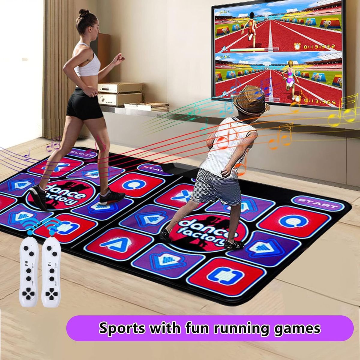 PUREPOWER - Alfombra Música Eléctrica Juego Pad de Baile con Luz Indicadora LED-03