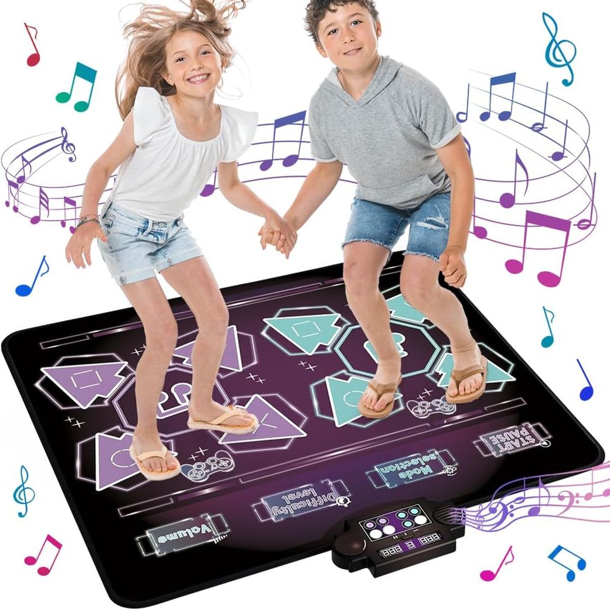 PUREPOWER - Alfombra Música Eléctrica Juego Pad de Baile con Luz Indicadora LED-05