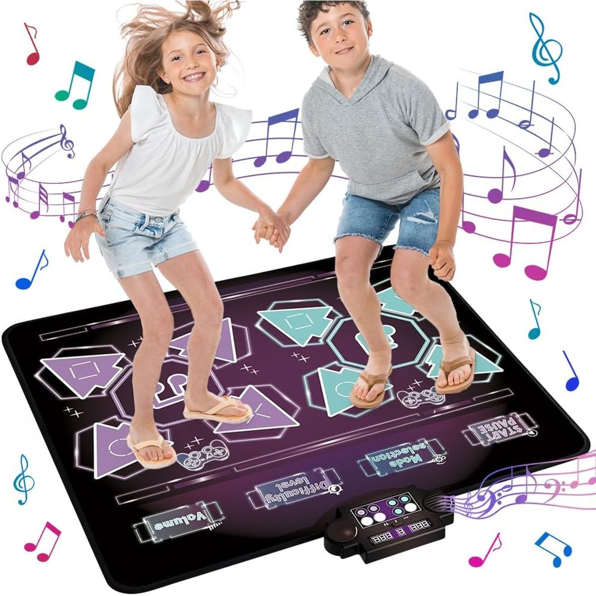 PUREPOWER - Alfombra Música Eléctrica Juego Pad de Baile con Luz Indicadora LED-05