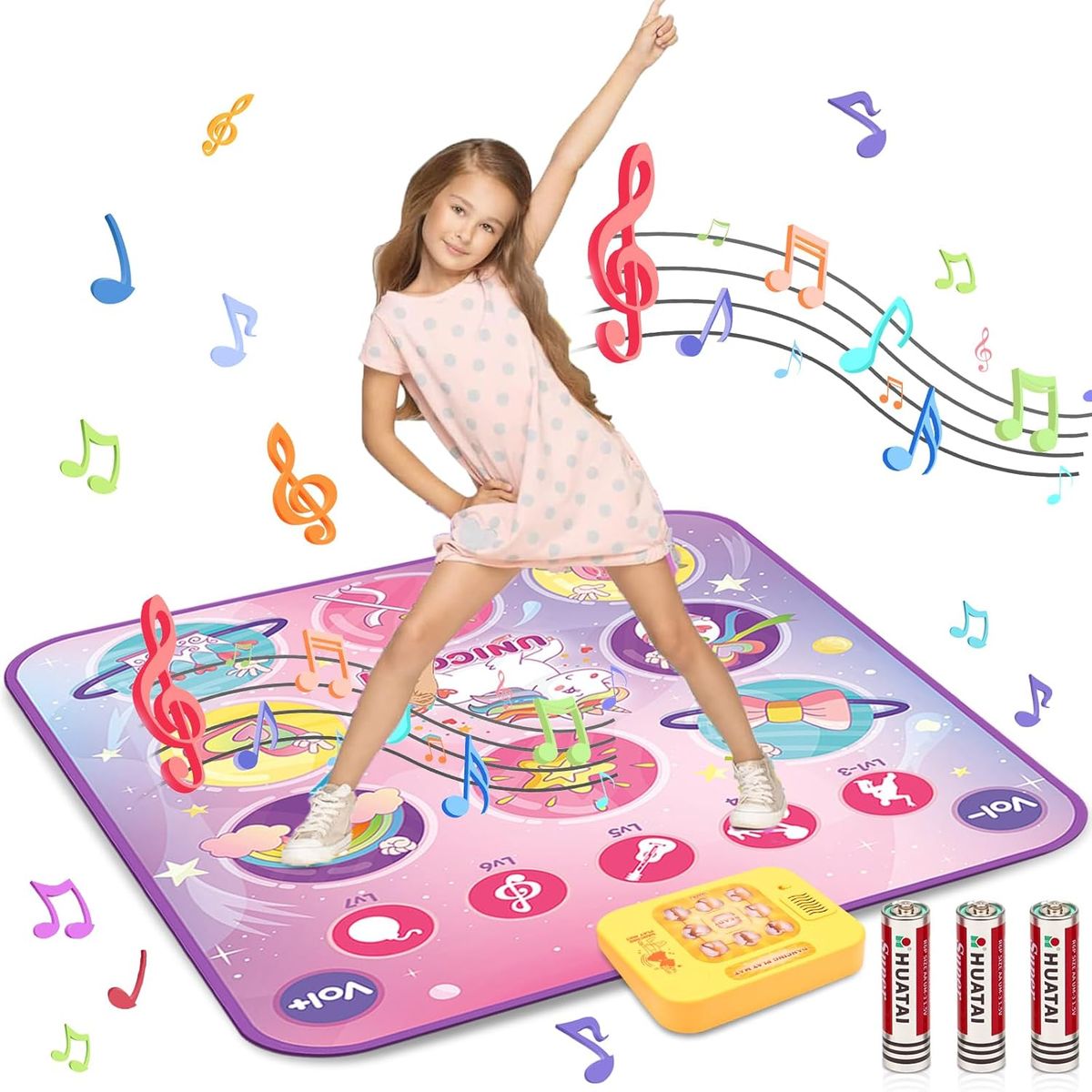 PUREPOWER - Alfombra Música Eléctrica Juego Pad de Baile con Luz Indicadora LED-08