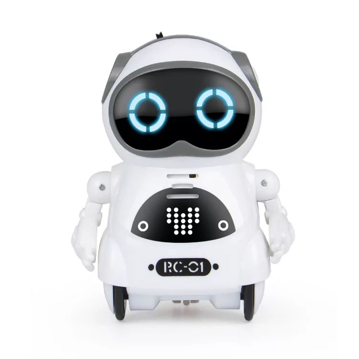 PUREPOWER - Mini Robot de bolsillo juguete inteligente de voz multifuncional-blanco