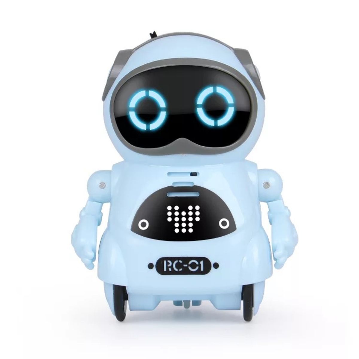 PUREPOWER - Mini Robot de bolsillo juguete inteligente de voz multifuncional-azul