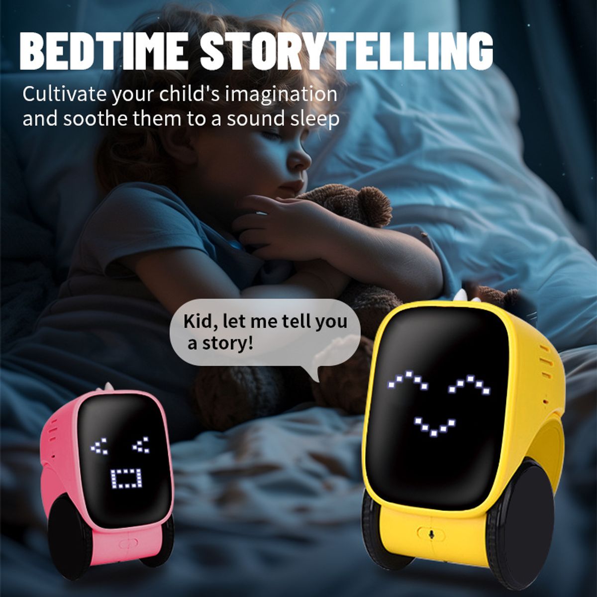 PUREPOWER - Inducción de programación de control de voz de robot inteligente-Amarillo