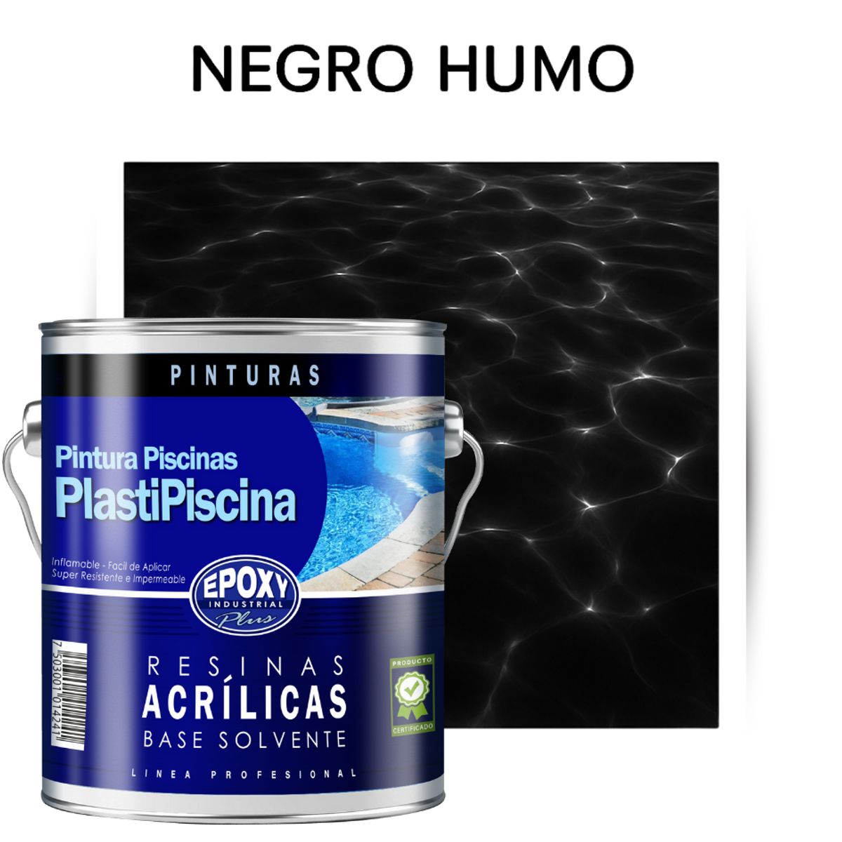 EPOXY - PINTURA PISCINA - PLASTIPISCINA - 4L TONO NEGRO HUMO