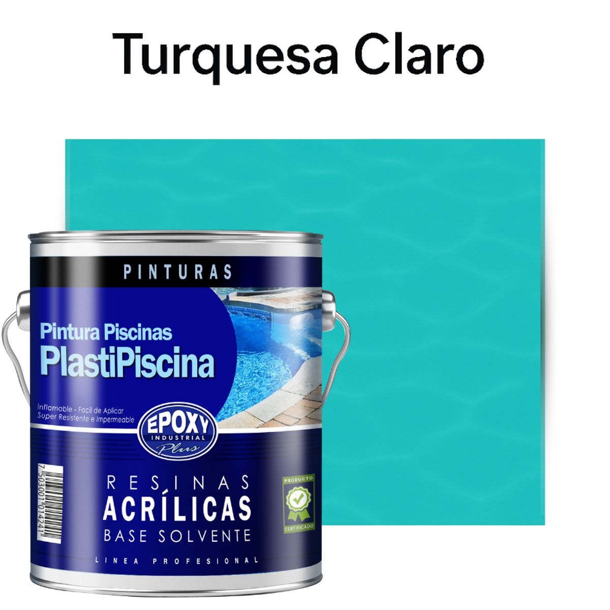 PINTURA PISCINA - PLASTIPISCINA - 4L TONO Turquesa Claro, marca EPOXY - Foto Principal