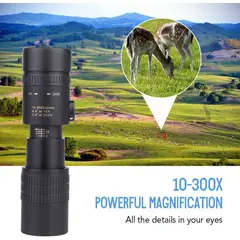 PUREPOWER - 10-300X40mm telescopio observación de Aves Camping Senderismo