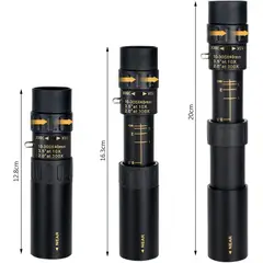 PUREPOWER - Elescopio monocular de 10-300 x 40 mm con trípode para teléfono