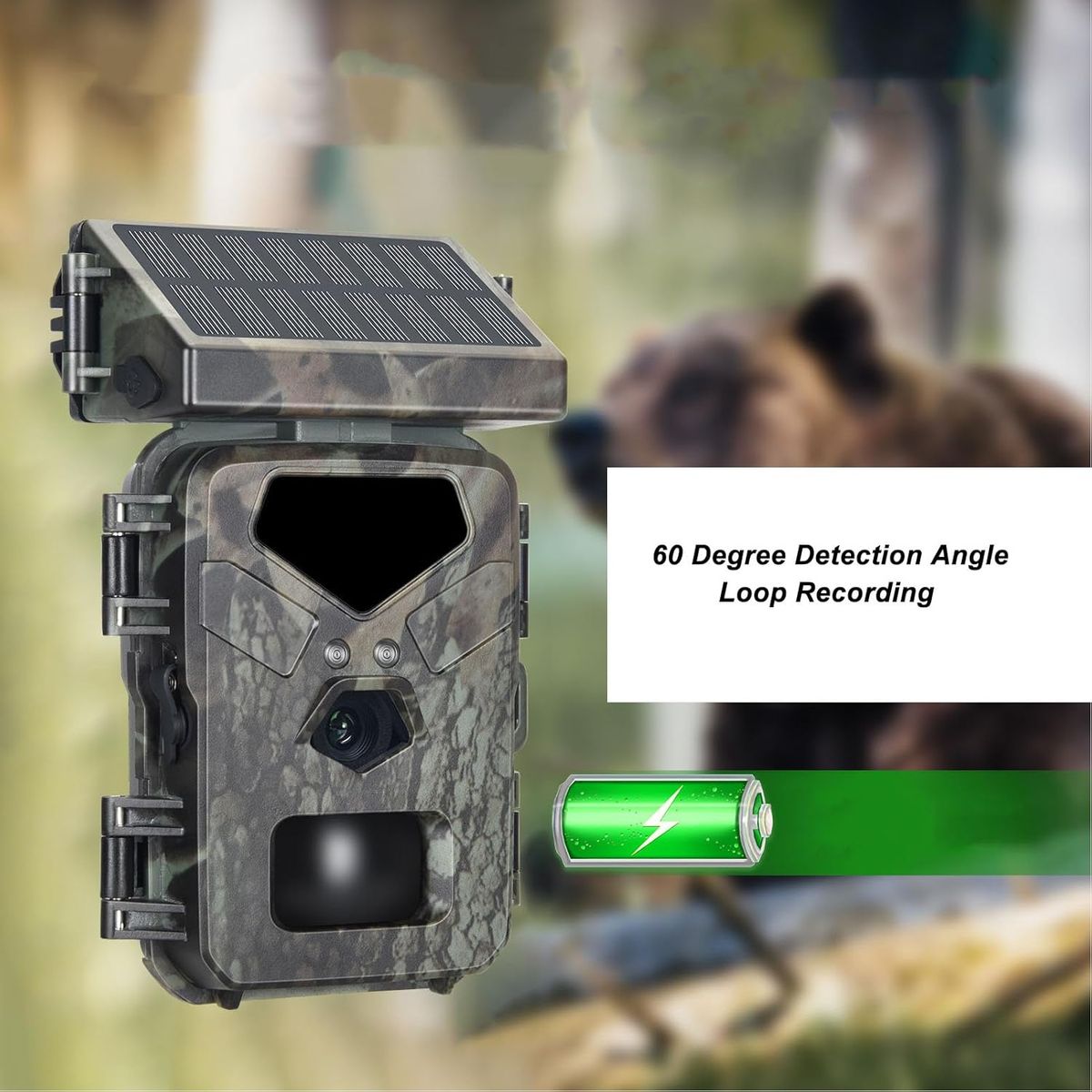 PUREPOWER - Cámara de Senderos con Energía Solar con Visión Nocturna