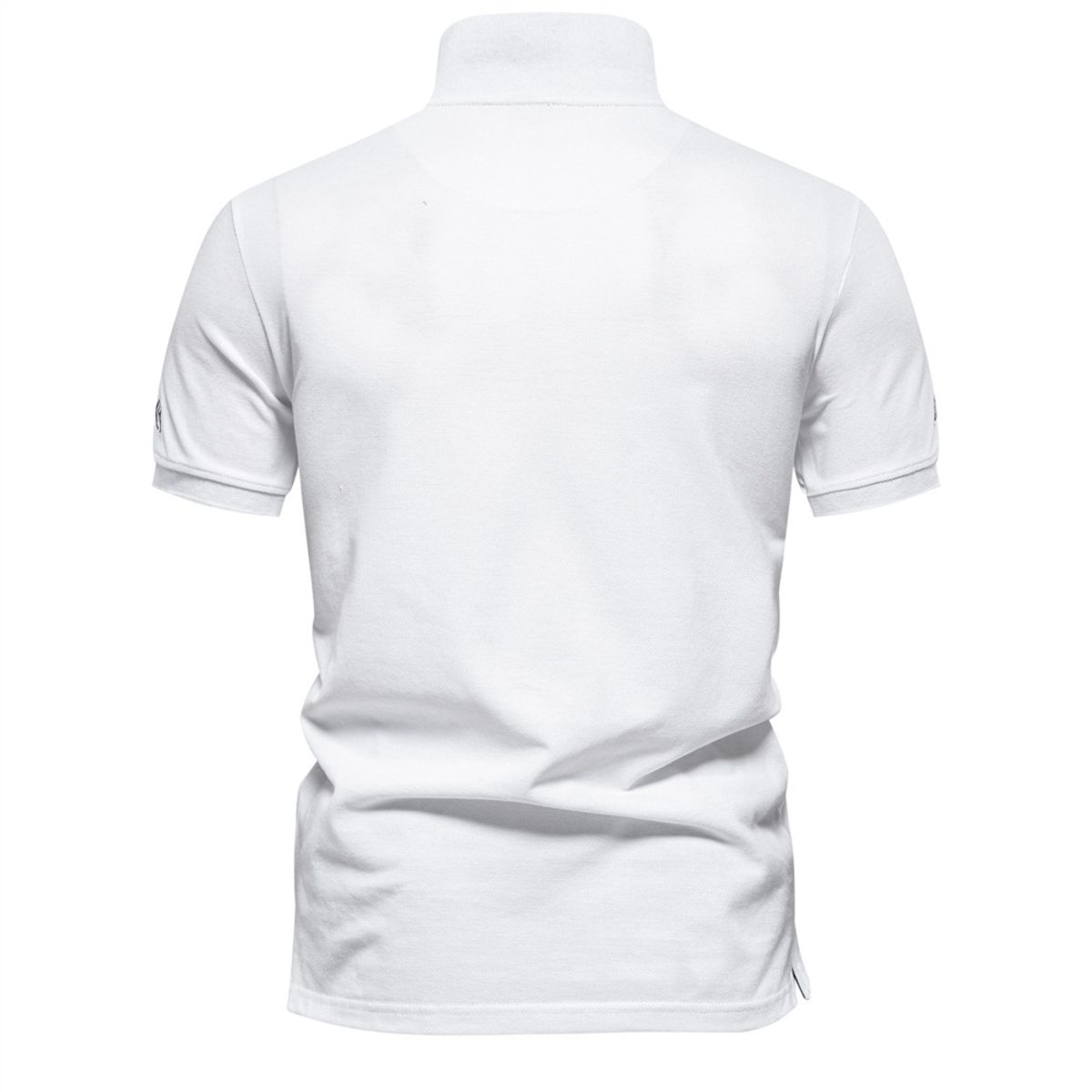 TIOZONEY - Camisa polo de manga corta para hombre-Blanco