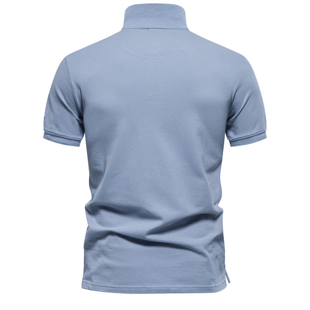 TIOZONEY - Camisa polo de manga corta para hombre-Azul