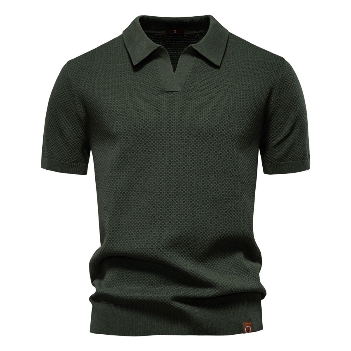 TIOZONEY - Polo de manga corta para hombre-Verde