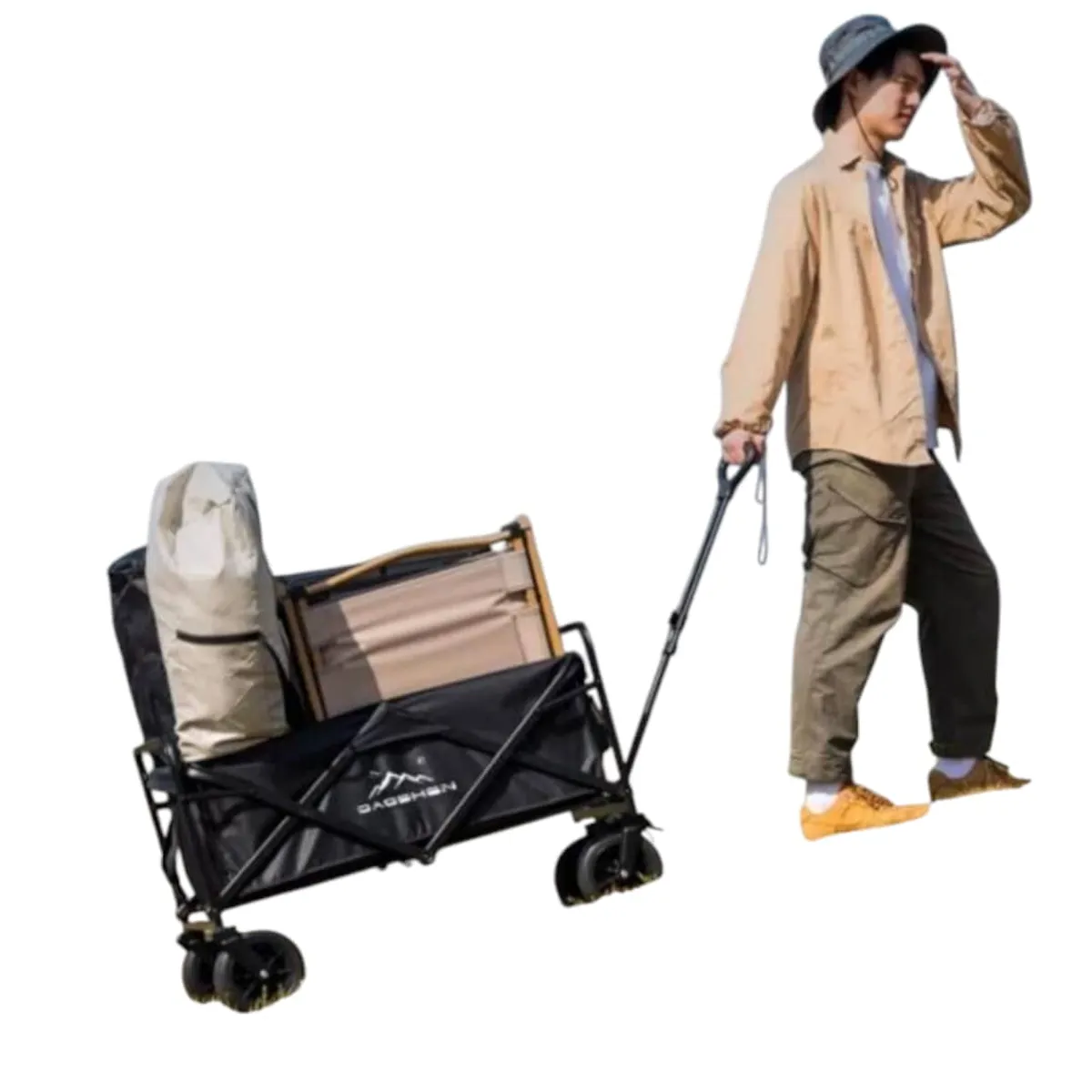 GENERICO - Carrito Plegable de Carga con Manija Extensible y Ruedas Oaoshen Gms