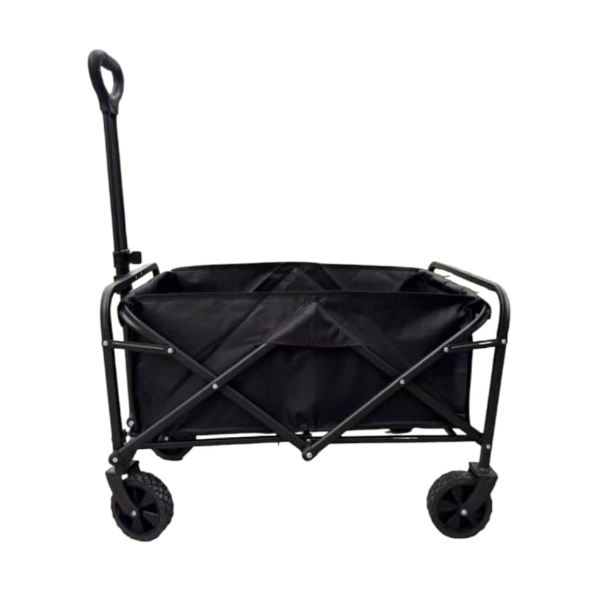 GENERICO - Carrito Plegable de Carga con Manija Extensible y Ruedas Negro Gms