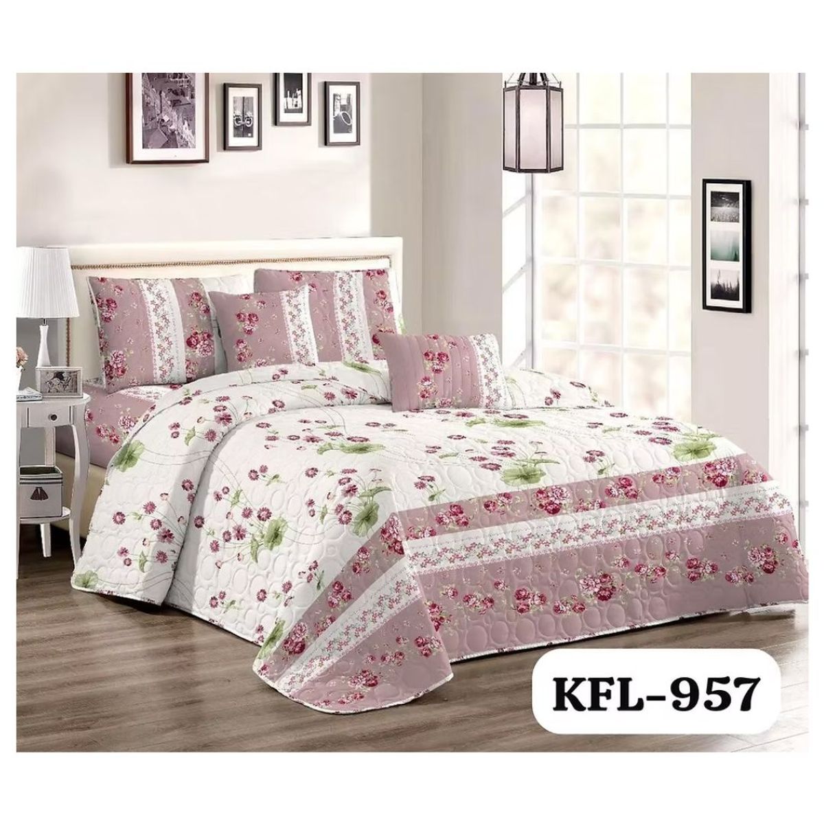 GENERICO - Cubrecama Quilt Verano King - Florencia KFL957