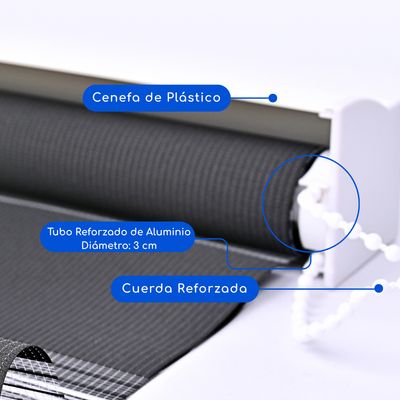 Imagen 2 del producto Cortina Roller Duo Zebra Día Y Noche Cenefa Pvc 100x200