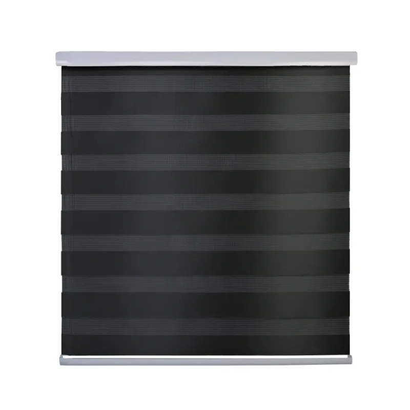 GUIZA - Cortina Roller Duo Zebra Día Y Noche Cenefa Pvc 140x200 Guiza