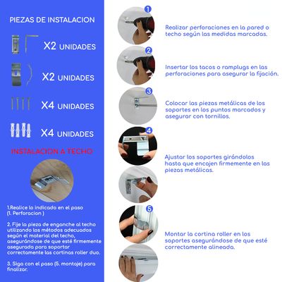 Imagen 2 del producto Cortina Roller Duo Zebra Día Y Noche Cenefa Pvc 100x200