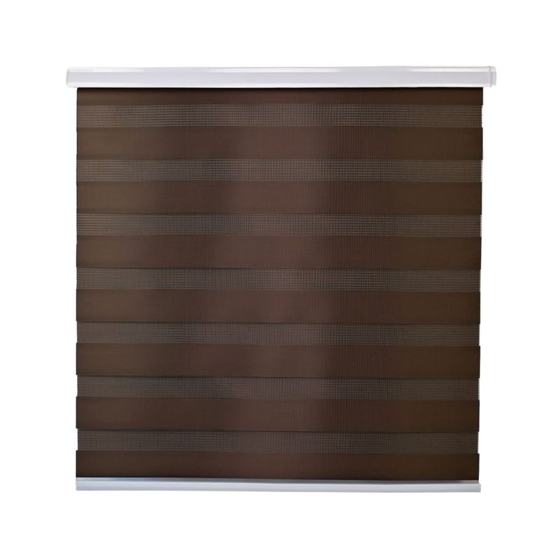 GUIZA - Cortina Roller Duo Zebra Día Y Noche Cenefa Pvc 120x200 Guiza