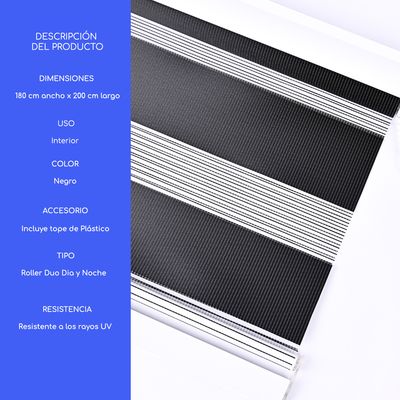 Imagen 2 del producto Cortina Roller Duo Zebra Día Y Noche Cenefa Pvc 180x200