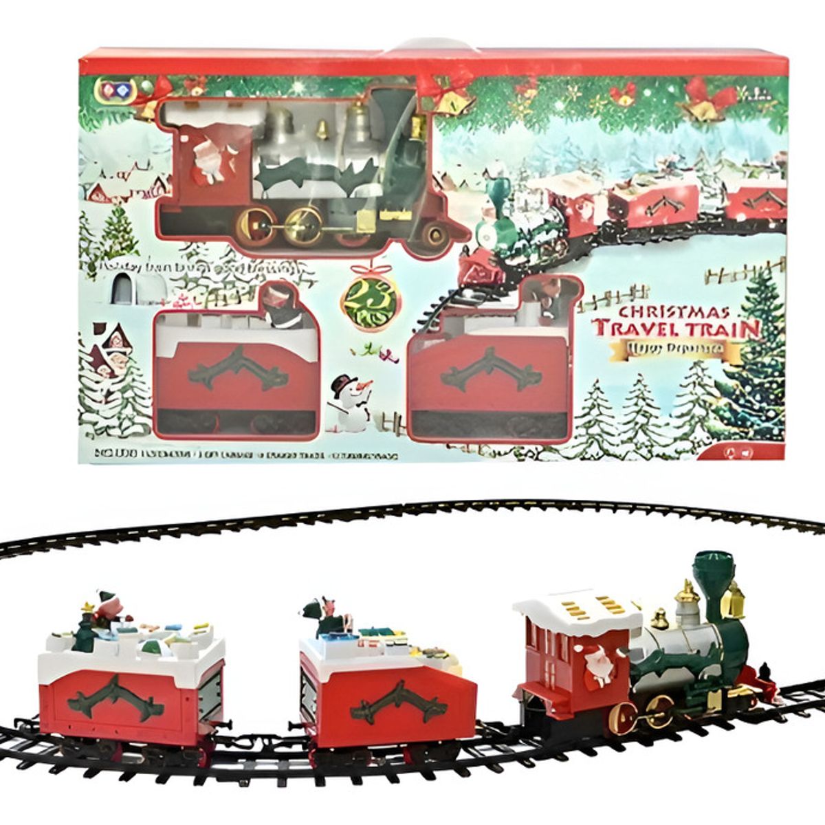 GENERICO - Juego De Tren De Navidad Christmas Travel Train 23pcs