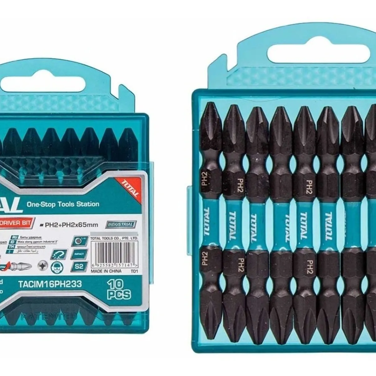 GENERICO - Set Punta Phillips De Impacto Ph2 Doble Magnéticas Total