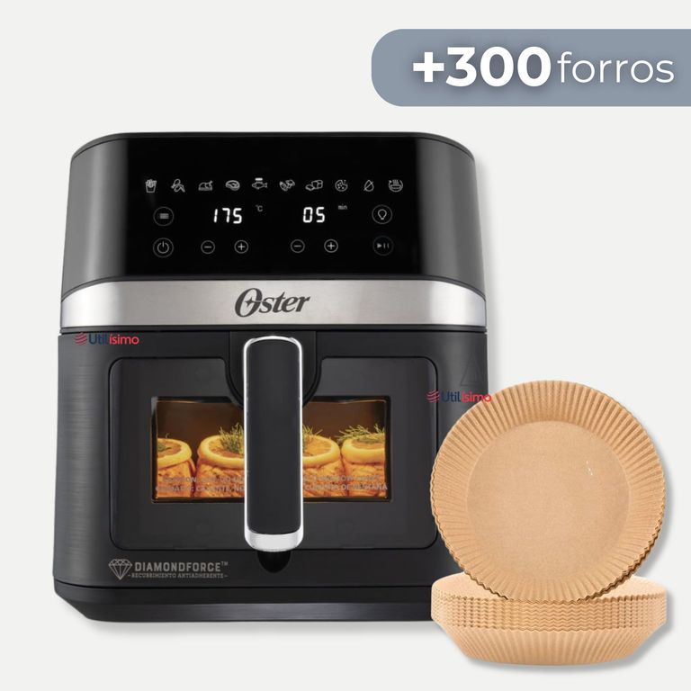 Freidora de Aire Oster® Digital CKSTAF60WDDF + 300 Forros Desechables