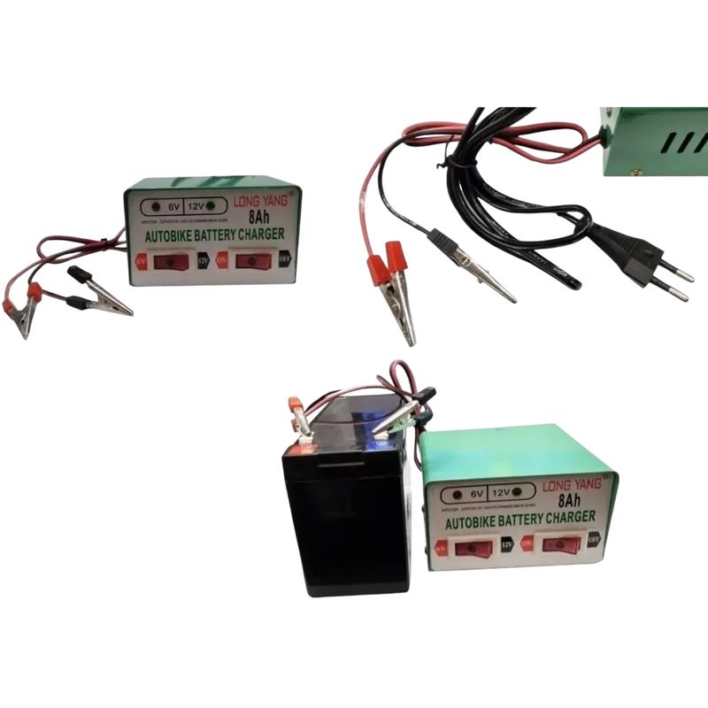 GENERICO - Cargador De Batería 8a 12v6v Ideal Para Emergencias Auto