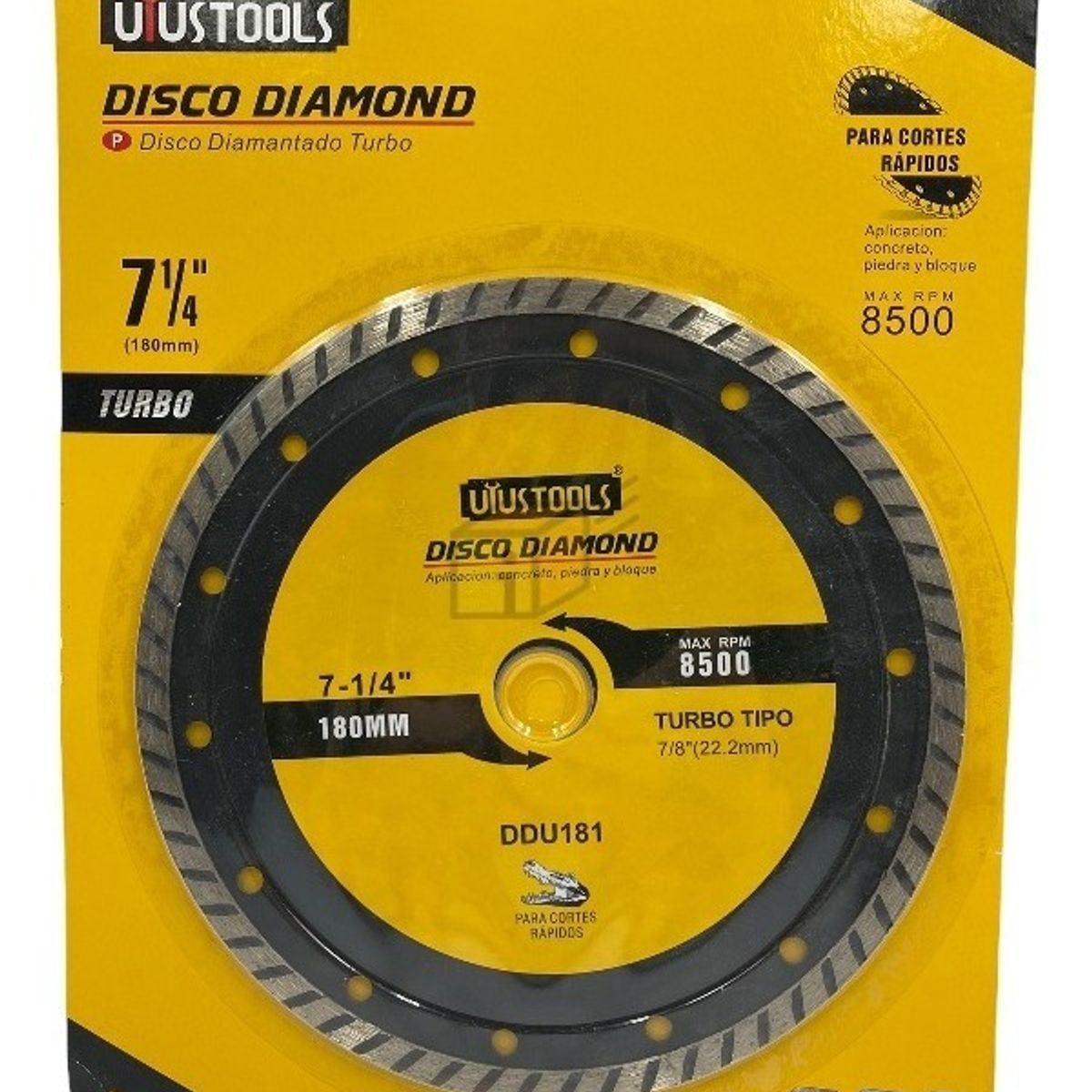 GENERICO - Disco Diamantado Turbo 7 14 180mm Para Concreto Ddu181