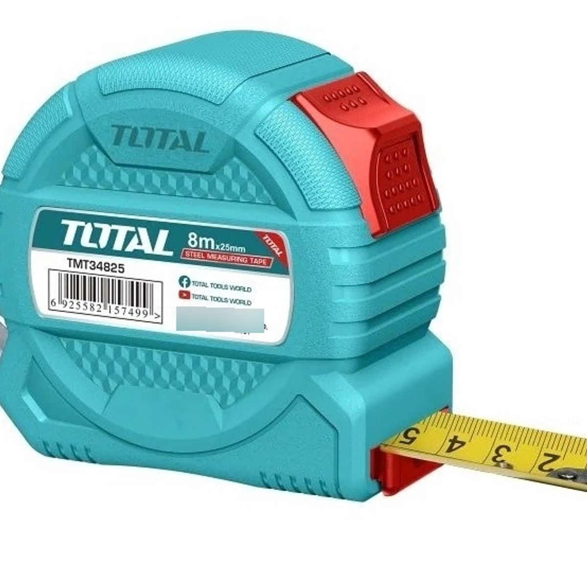 GENERICO - Cinta Huincha De Medir Metrica De Acero 8m Total Tmt34825