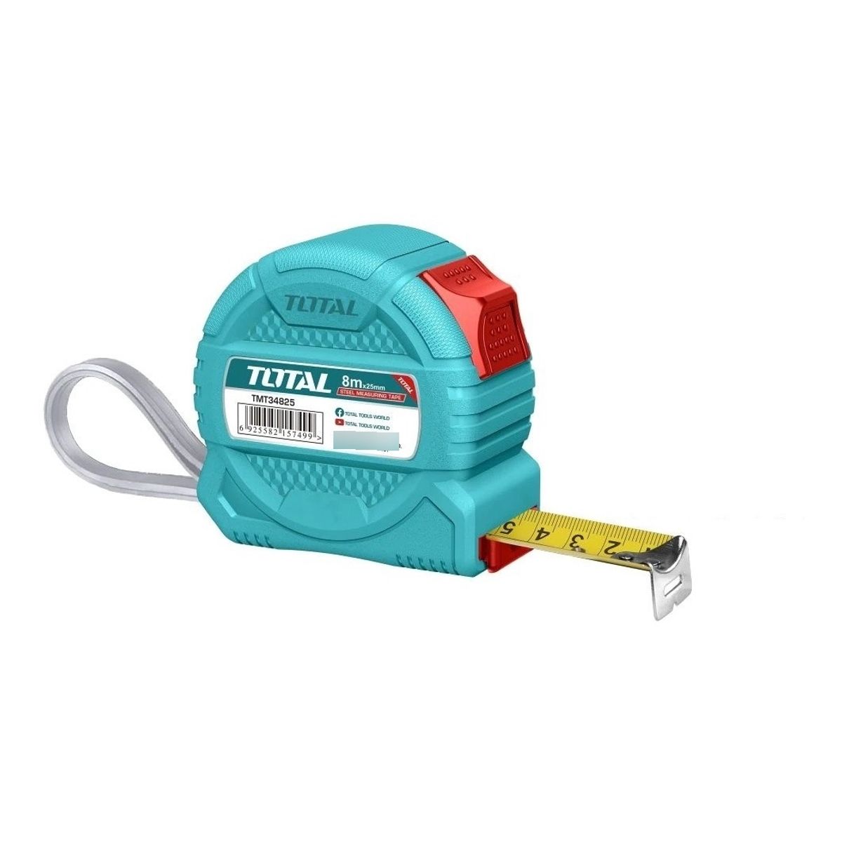 GENERICO - Cinta Huincha De Medir Metrica De Acero 8m Total Tmt34825