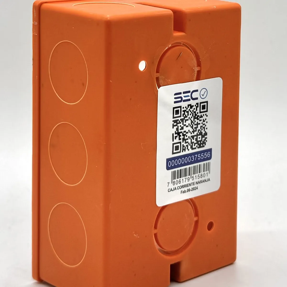 GENERICO - pack 50 Caja Distribución Embutida Eléctrica Pvc Tabique Naranja