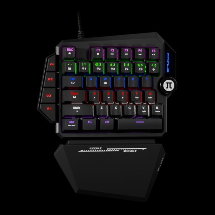 Teclado mecanico RGB de una mano