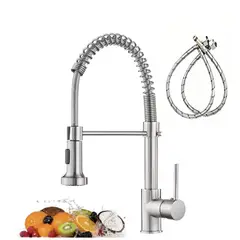 GENERICO - Llave Monomando Lavaplatos Cocina Grifo Flexible PLATEADO