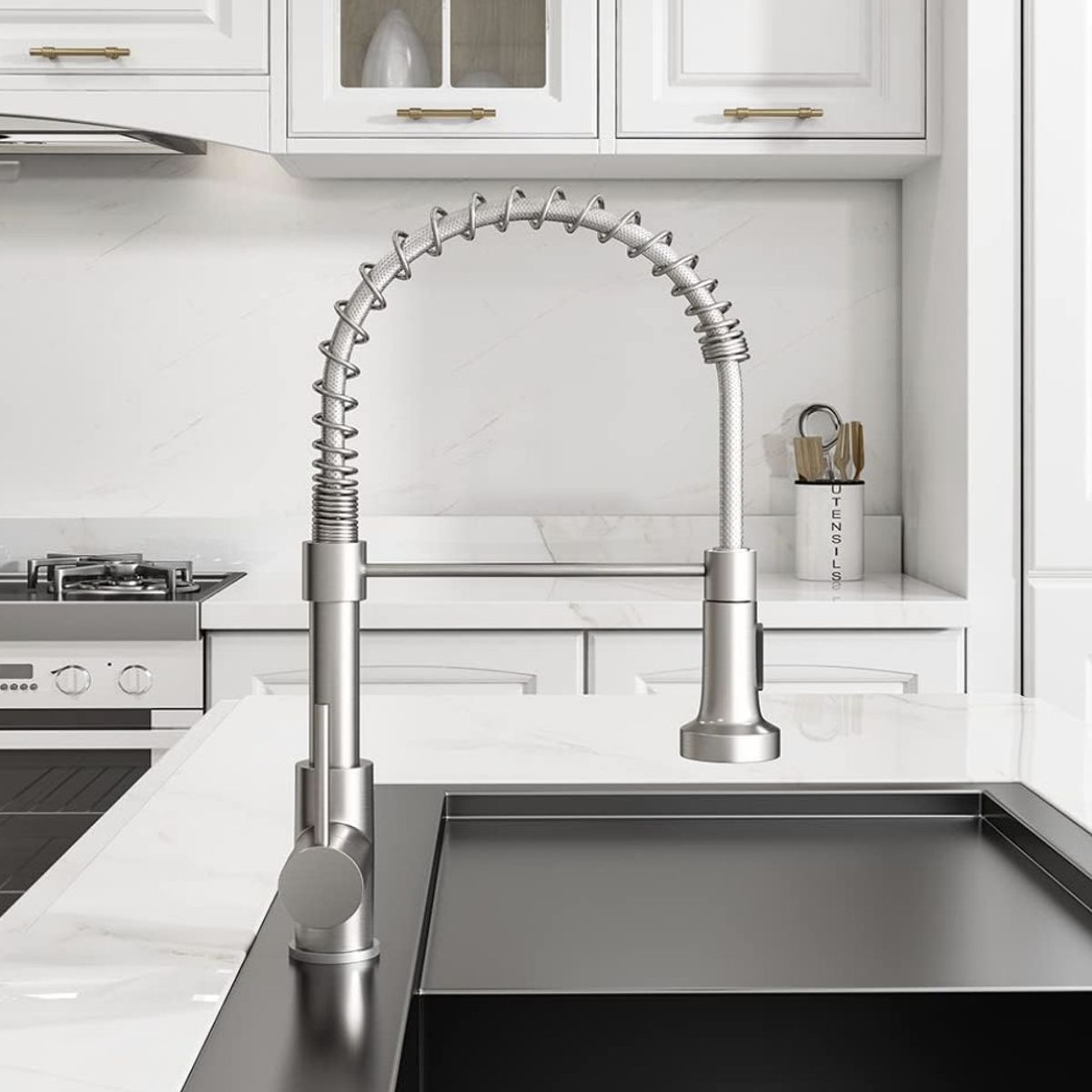 GENERICO - Llave Monomando Lavaplatos Cocina Grifo Flexible PLATEADO