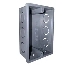 GENERICO - Pack 100 Caja Distribución Embutida Eléctrica Pvc Tabique Gris Oscuro