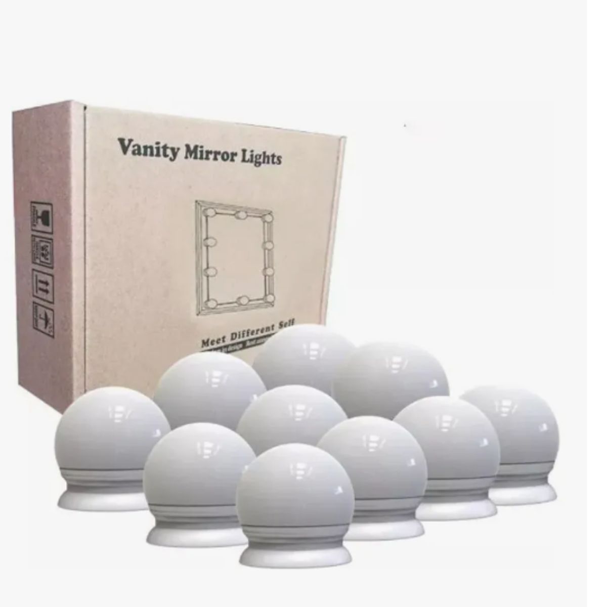 GENERICO - Luces Ampolleta Espejo Maquillaje Fotografia 10 Bombillas Blanco Cálido